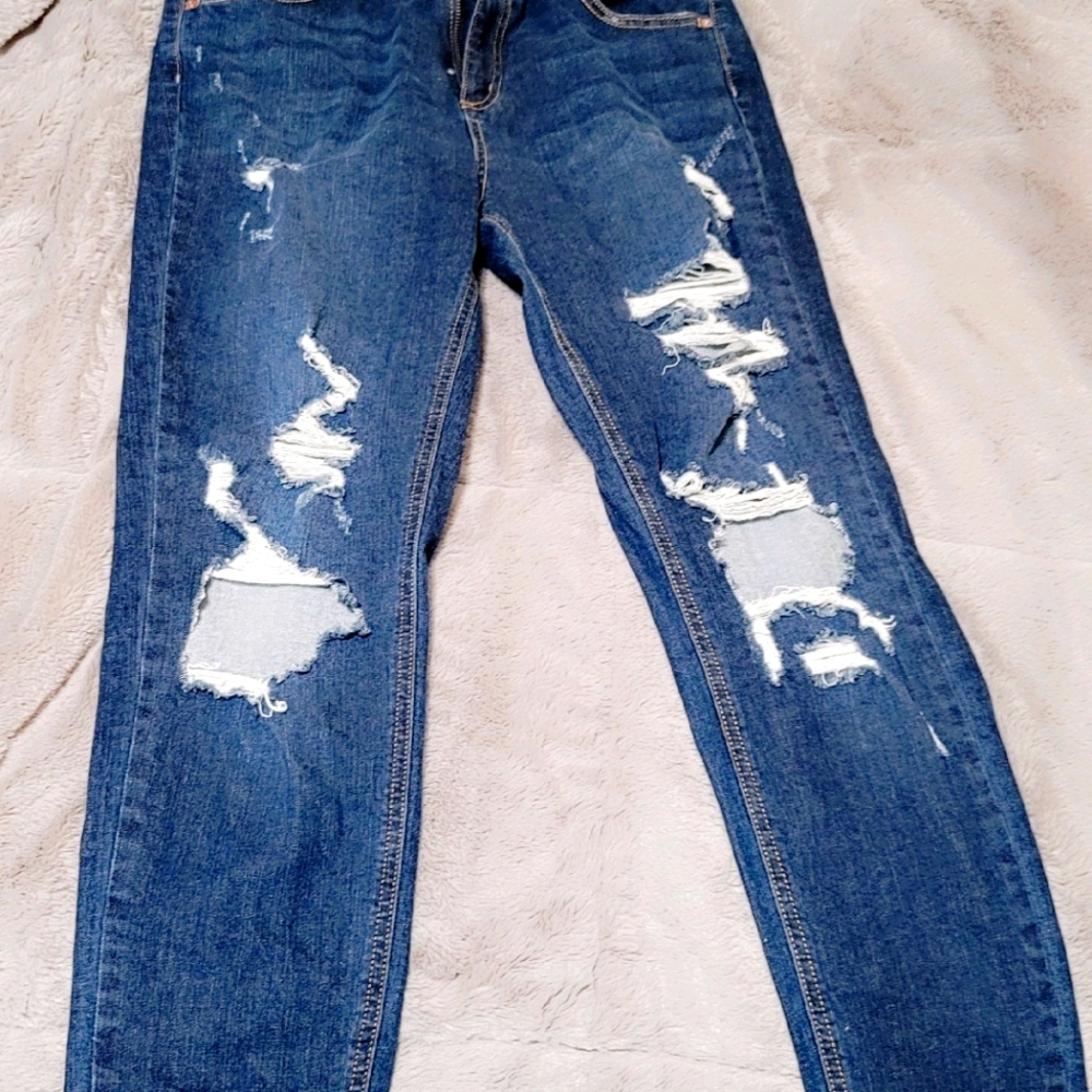 High rise skinny jeans